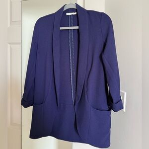 Lush Deep Blue Oversized Women's Blazer